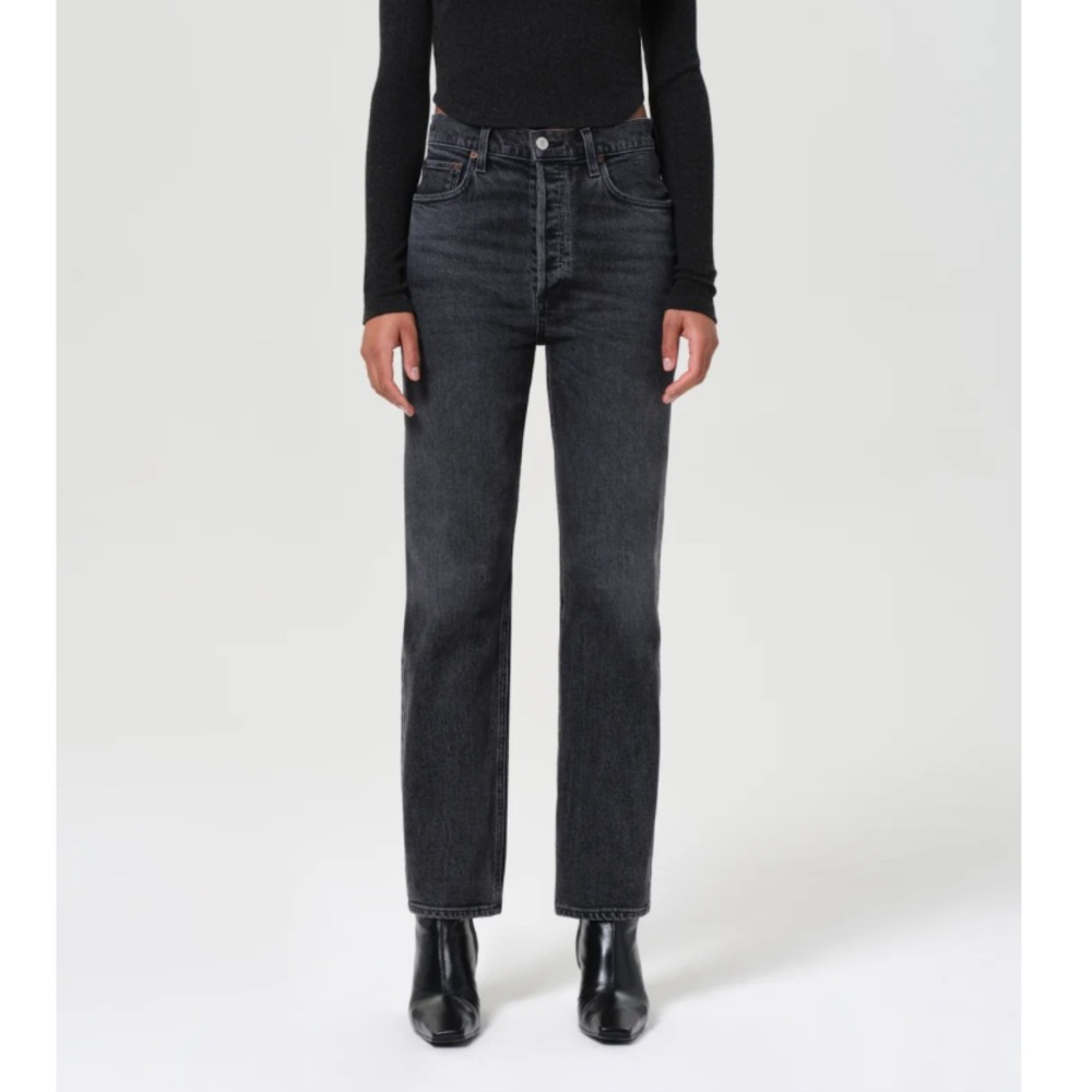 Agolde 90’s Pinch Waist High Rise Straight Denim Jeans in Hitch